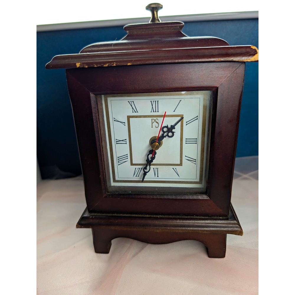 PS Fine Cologne Wood Mantel Clock | Promotional Advertising Fragrance